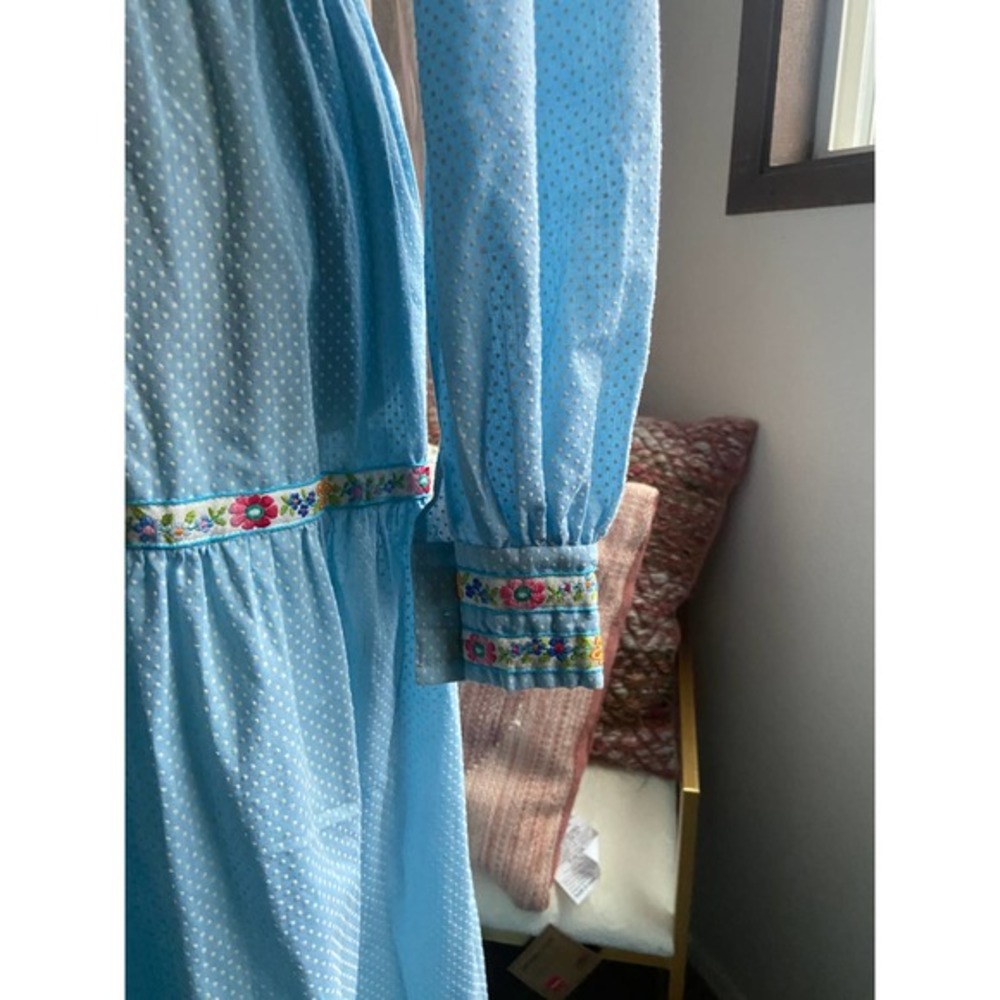 Vintage Prairie Dress, Ruffled teired, Ribbon Trim, Cottage Core - Picture 5 of 8